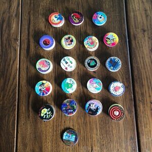 Vintage Pogs Milk Caps Lot – 180+ Pieces + 1 Slammer